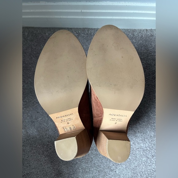 Aquatalia Terracotta Suede Flo Ankle Boots Sz 8 - Picture 7 of 7